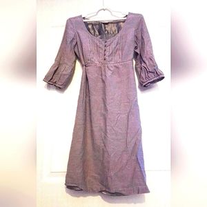 Womens Esprit Gray 3/4th Sleeve above the knee in length dress size 8/US 12/UK